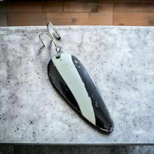 Acme KO Wobbler Black White 2 3/4" Wobble Wiggle Spoon Fishing Lure Minnow